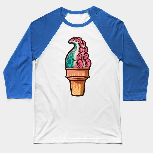 Tentacle Treat (gumdrop) Baseball T-Shirt by JenniferSmith